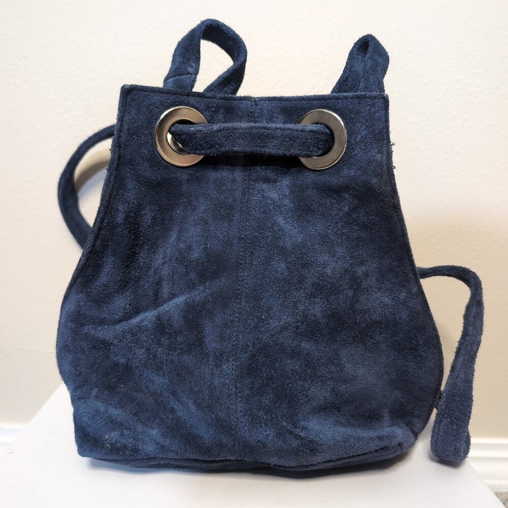 Suede Drawstring Vintage Mini Backpack